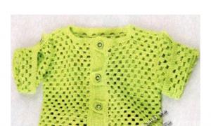 Nertas žalias megztinis berniukui