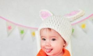 Children's hats with bunny ears