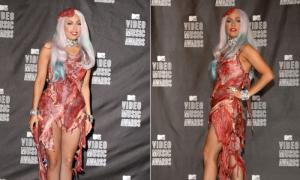 Lady Gaga's meat dress turned into jamon