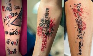 Татуировки в стиле реализм трэш полька