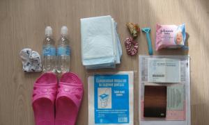 A set of things for the maternity hospital for mother and baby